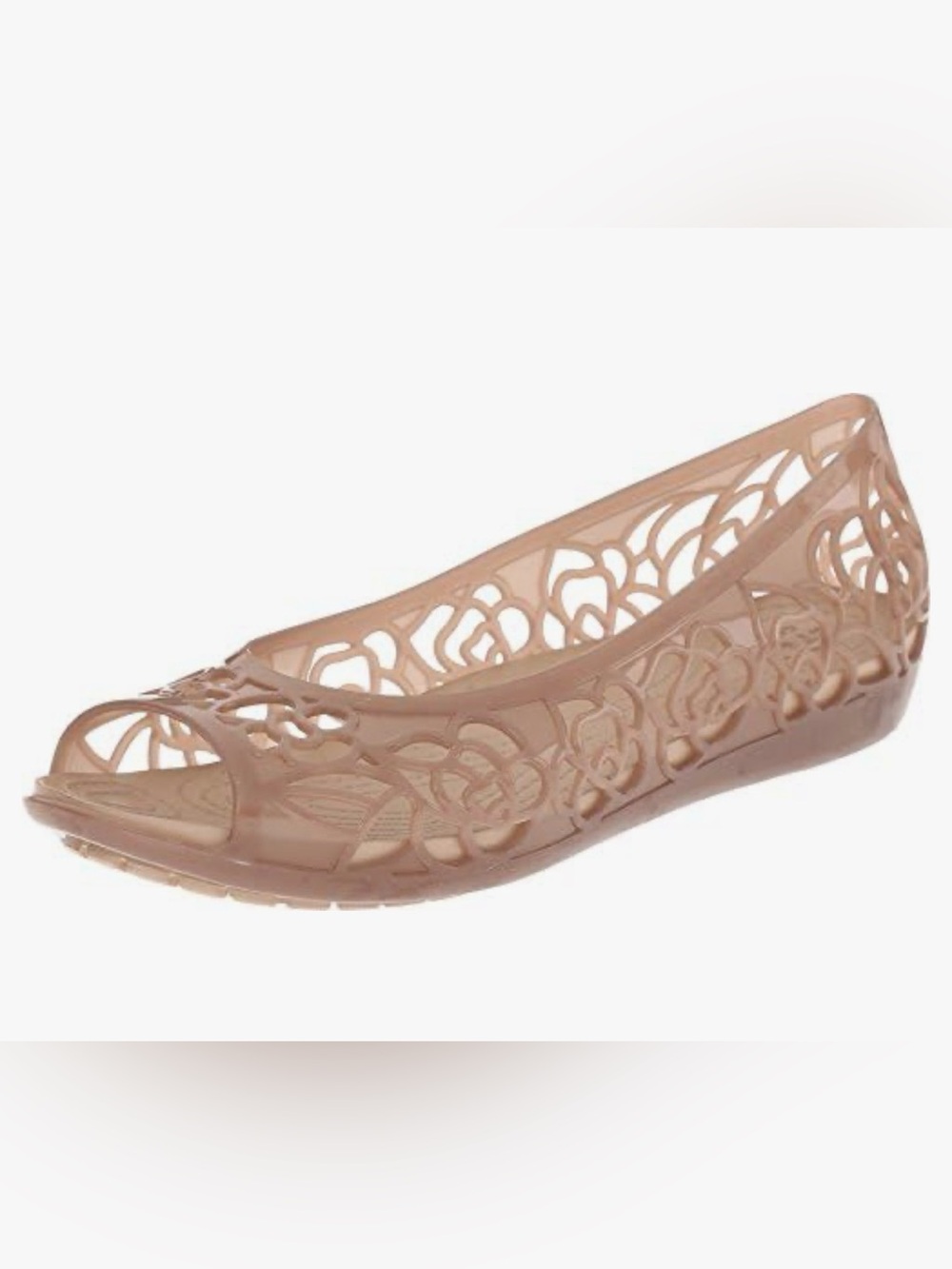 Crocs Women’s bronze Floral Cutout Jelly Flats